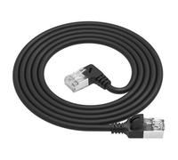 ACT Slimline - Cordon de raccordement - RJ-45 (M) à angle droit pour RJ-45 (M) droit - 25 cm - 3.8 mm - U / FTP (Paire torsadée blindée) - CAT 6a - sans halogène, moulé, sans crochet, bloqué -...