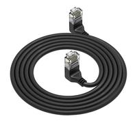 ACT Slimline - Cordon de raccordement - RJ-45 (M) à angle vers le haut pour RJ-45 (M) à angle vers le haut - 1.5 m - 3.6 mm - UTP - CAT 6a - sans halogène, moulé - noir