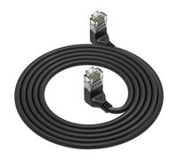 ACT Slimline - Cordon de raccordement - RJ-45 (M) à angle vers le haut pour RJ-45 (M) à angle vers le haut - 2 m - 3.6 mm - UTP - CAT 6a - IEEE 802.3at - sans halogène, moulé, bloqué - noir