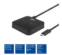 ACT Station d'accueil M.2 NVMe/PCIe Dual SSD - Clonage Hors Ligne et Sauvegarde des données - Câble USB-C 3.2 Gen2 10 Gbps - pour M-Key et B+M Key, Heatsink, sans Montage - AC1502