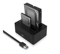 ACT Station d'accueil Double Disque Dur USB 3.0 pour Disque Dur SATA 2,5"/3,5" - Prise en Charge du clonage Hors Ligne - Fonction de Sauvegarde - AC1504