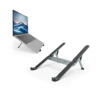 ACT Support Pliable pour Ordinateur Portable en Aluminium | Jusqu'à 15,6 pouces, 6 Angles Réglables, Ergonomique, Pochette de Transport, Antidérapant