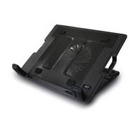 ACT Support réfrigérant pour ordinateur portable, jusqu'à 17", réglable en hauteur (5 positions), hub 2 ports AC8110