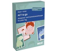 ACT to go: Akzeptanz- und Commitmenttherapie für jeden Tag. 80 Karten mit Übungen und Impulsen mit 32-seitigem Booklet in stabiler Box, Kartenformat 9,8 x 14,3 cm. Mit Online-Material