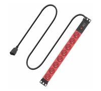 ACT - Unité de distribution d'alimentation (rack-montable) - H05VV-F 3G1.0 - CA 230 V - 2500 Watt - entrée : IEC 60320 C14 - connecteurs de sortie : 8 (Type E) - 1U - 19" - 3 m cordon -...