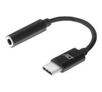 ACT AC7380 Carte Son USB, USB C vers Jack 3,5 mm, Carte Son USB Externe, Connexion Audio et Microphone AUX à PC/Ordinateur Portable/Smartphone