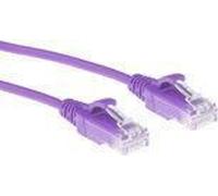 ACT Violet 1.5 mètre LSZH U/UTP CAT6 datacenter slimline patch cable snagless with RJ45 connectors (DC9351)