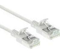 ACT White 1 mètre LSZH U/FTP CAT6A datacenter slimline patch cable snagless with RJ45 connectors (DC6901)
