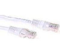 ACT White 10 meter U/UTP CAT6A patch cable with RJ45 connectors CAT6A U/UTP WHITE 10.00M (IB9310)