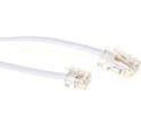 ACT White Câble téléphonique plat de 5 mètres avec connecteurs RJ11 et RJ45