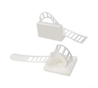 Act22 Lot de 200 clips de fixation réglables en PVC pour sécuriser l'organisation des câbles dans la maison et les applications solaires Blanc