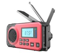 Acta Berg Radio à Manivelle d'Urgence - Batterie 5000 mAh, Solaire, Récepteur Mondial, Lampe de Poche - Équipement d'Urgence