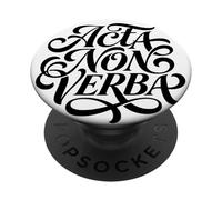 Acta Non Verba Latin Homme d'action PopSockets PopGrip Adhésif