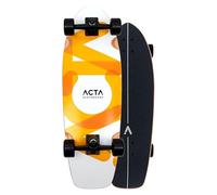 ACTA Surfskate Overlap 31" - Orange & Blanc - Planche de Surf-Skate en érable 7 Plis - Idéal pour débutants & intermédiaires - pour pumptrack, Cruising et Carving Urbain