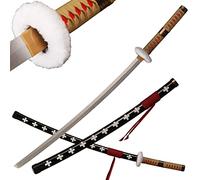 ACTASITEMS Épées Roronoa Zoro Épée en Bois Anime Cosplay - 104cm, Katana -Death Surgeon Trafalgar Law Rose