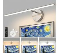 Actask Lampe d'image, sans fil, avec télécommande, 60 cm, éclairage LED avec 3 températures de couleur, 8000 mAh, rechargeable, minuteur, à intensité variable, à piles, pour peindre, œuvres d'art