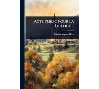 Acte Public Pour La Licence ...