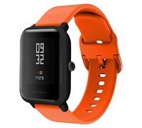 ACTECH Bracelet Compatible avec Amazfit Bip/Amazfit GTR 42mm/Amazfit GTS/Amazfit GTS 2 Mini/Amazfit GTS 2e/Amazfit GTS 2, 20mm Bracelet de Remplacement en Silicone (Orange)