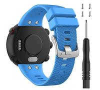 ACTECH Bracelet Compatible avec Garmin Forerunner 45, Garmin Forerunner 45S, Garmin Swim 2, Bracelet de Remplacement en Silicone (Bleu clair)