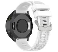 ACTECH Bracelet Compatible avec Garmin Forerunner 55, Garmin Forerunner 158, Bracelet de Remplacement en Silicone (Blanc)