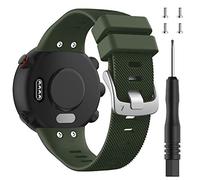 ACTECH Bracelet Compatible avec Garmin Swim 2, Forerunner 45S - Bracelet de Remplacement en Silicone Vert Militaire - Boucle - Waterproof - Moderne - Unisex