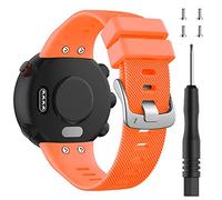 ACTECH Bracelet de Remplacement en Silicone Orange Compatible avec Garmin Forerunner 45S, Swim 2, Bracelet de Montre Sport Round Boucle Unisex