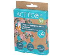 ACT'ECO Carrés démaquillants lavables Coton 4 pc(s)