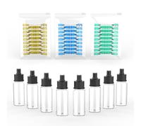 Actekart Kit d'accessoires pour aérographe sans nettoyage - 8 flacons de peinture et 150 buses jetables (0,2/0,3/0,5 mm, 50 de chaque) | Compatible avec aérographe TK-AB0078