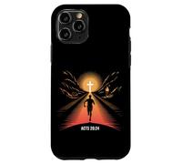 Actes 20:24 Christian Runner Faith Race Finish Line Cross Coque pour iPhone 11 Pro