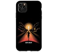 Actes 20:24 Christian Runner Faith Race Finish Line Cross Coque pour iPhone 11 Pro Max