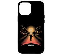 Actes 20:24 Christian Runner Faith Race Finish Line Cross Coque pour iPhone 12 Pro Max