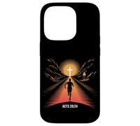 Actes 20:24 Christian Runner Faith Race Finish Line Cross Coque pour iPhone 14 Pro