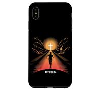 Actes 20:24 Christian Runner Faith Race Finish Line Cross Coque pour iPhone XS Max