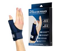 Actesso Attelle Pouce - Pour le Soulagement de la Tendinite, Dé Quervain, Entorses et Douleurs Articulaires - Orthèse Poignet en Néoprène, Main Droite, Bleu