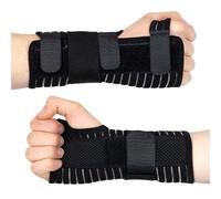 Actesso Respirant Attelle de Poignet avec Sangle de Maintien - pour Le Canal Carpien, Les Fractures, Entorse et Tendinite (Noir, M, Main Droite)