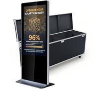 ACTIEXPRESS ADVUE Totem Multimedia + Coffre Flightcase - Écran Tactile Full HD 43" à 49" - Borne Interactive Dynamic Intérieur - Système Android Wi-FI 24/7 pour Boutique, Salon, Acceuil (49")