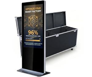 ACTIEXPRESS ADVUE Totem Multimedia + Coffre Flightcase - Écran Tactile Full HD 43" à 49" - Borne Interactive Dynamic Intérieur - Système Android Wi-FI 24/7 pour Boutique, Salon, Acceuil (43")