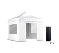 ACTIEXPRESS Pack Barnum Fenêtres Rideaux, Tonnelle Professionnelle 3X3, 3X4,5, 3X6 - Structure en Aluminium 55mm - Toit 450g/m² (Blanc, 3X3)