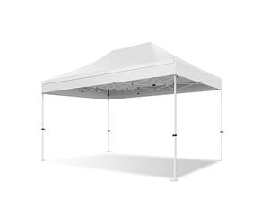 Actiexpress Tente Pliante 2X2, 2X3, 3X3... Structure Acier 32mm Toit 380g/m² qualité Pro tonnelle pour marché, Barnum Pliable Robuste + Sac Transport (Blanc, 2X3)