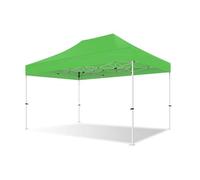 Actiexpress Tente Pliante 2X2, 2X3, 3X3... Structure Acier 32mm Toit 450g/m² qualité Pro tonnelle pour marché, Barnum Pliable Robuste + Sac Transport (Vert, 3X4,5m)