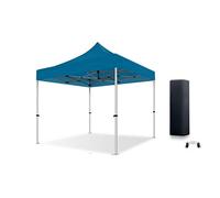 Actiexpress Tente Pliante Barnum Pliant Tonnelle Professionnelle 2x2,3X3,3x4.5,3x6,4x8 Structure en Aluminium 45mm Toit 450g/m² qualité professionelle (Bleu Azur, 3x3)