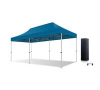 Actiexpress Tente Pliante Barnum Pliant Tonnelle Professionnelle 2x2,3X3,3x4.5,3x6,4x8 Structure en Aluminium 45mm Toit 450g/m² qualité professionelle (Bleu Azur, 3x6)