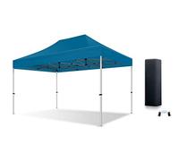 Actiexpress Tente Pliante Barnum Pliant Tonnelle Professionnelle 2x2,3X3,3x4.5,3x6,4x8 Structure en Aluminium 45mm Toit 450g/m² qualité professionelle (Bleu Azur, 3x4.5)