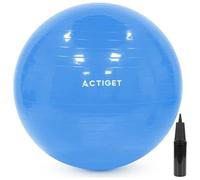 Actiget Ballon De Fitness 55 Cm Pour Exercices De Pilates Et De Yoga Avec Pompe, Gymnastique, Bleu Multicolore