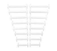 ACTINPANT 16 Pièces Lacets En Silicone Sans Cravate Attaches Lacet Élastique Enfants Adultes Paresseux Créatifs Caoutchouc(White)