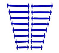 ACTINPANT 16 Pièces Lacets En Silicone Sans Cravate Attaches Lacet Élastique Enfants Adultes Paresseux Créatifs Caoutchouc(Blue)