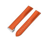 ACTINPANT Bracelet de montre en caoutchouc FKM 22 mm for Swatch X (homme/femme), étanche, à boucle pliable (1 pièce)(Orange,22mmNo Buckle)