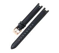 ACTINPANT Bracelet de Montre en Cuir for Femme AK2618 2157 2156 (1 pièce), Accessoire Remplacement 12 x 6 mm(Black-R,14-8mm)