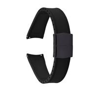 ACTINPANT Bracelet de Montre en fluoroélastomère Robuste 22 mm, Boucle déployante, étanche, Finition Mate, courbé, FKM (1 pièce)(Black-Fold buckle2)
