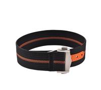 ACTINPANT Bracelet de montre en toile 20 mm for Swatch X, unisexe, sport, étanche, boucle pliable, 1 pièce(Black Orange,20mmBlack Buckle)